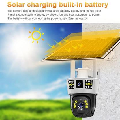 6K 12MP Solar Security Camera with 256G Card &amp; 4G SIM - Wireless Security with Night Vision