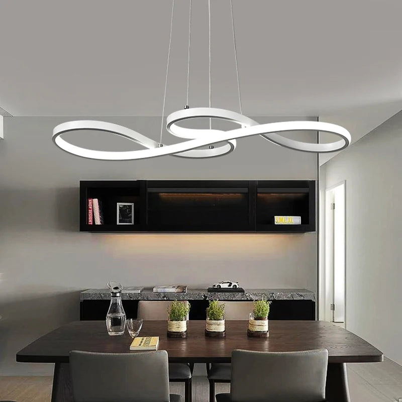 Modern Kitchen Island Pendant Light with Remote Dimming