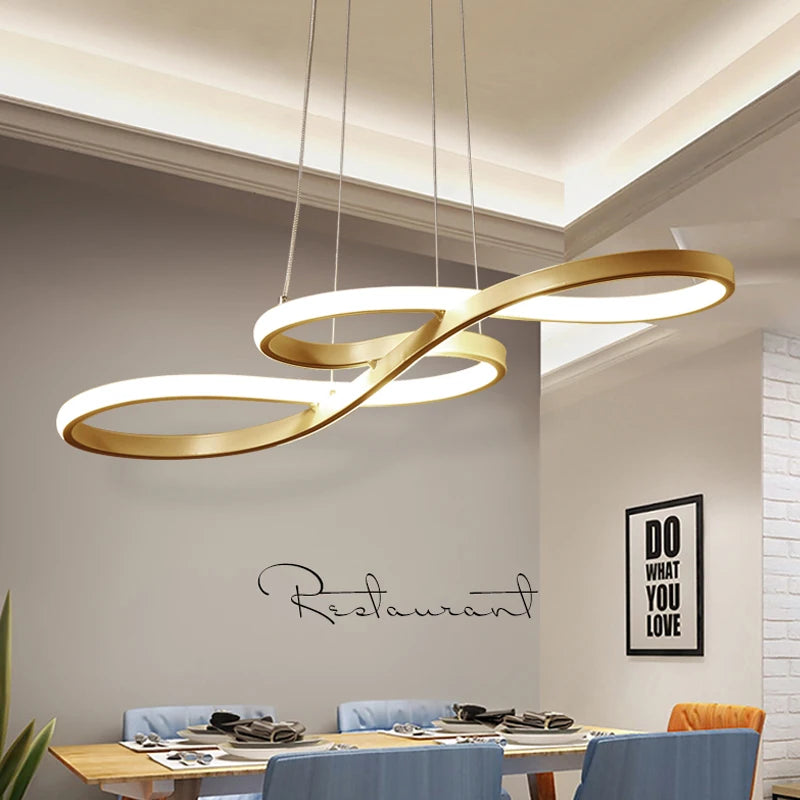 Modern Kitchen Island Pendant Light with Remote Dimming