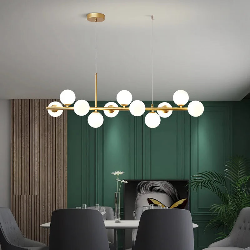 Nordic Modern 11 Heads LED Pendant Light with Glass Balls