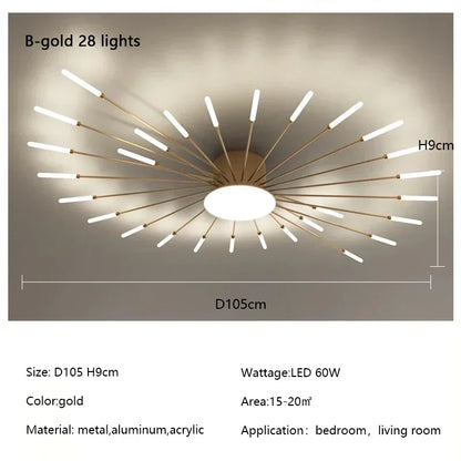 Modern Firework LED Chandelier for Home Decor