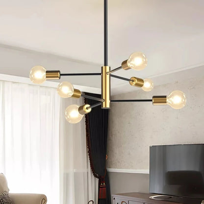 Modern Sputnik Black LED Chandelier - Indoor Lighting