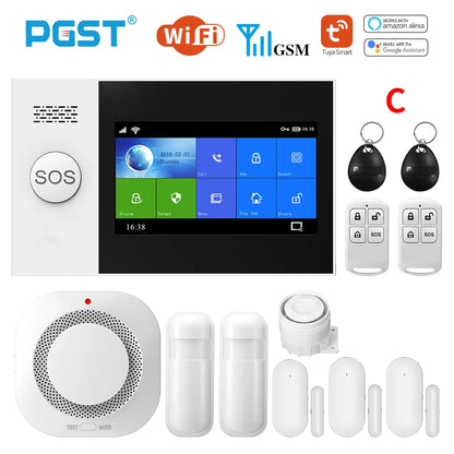 PGST PG-107 Wireless Home Security System with App Control and Real Time Phone Notification.