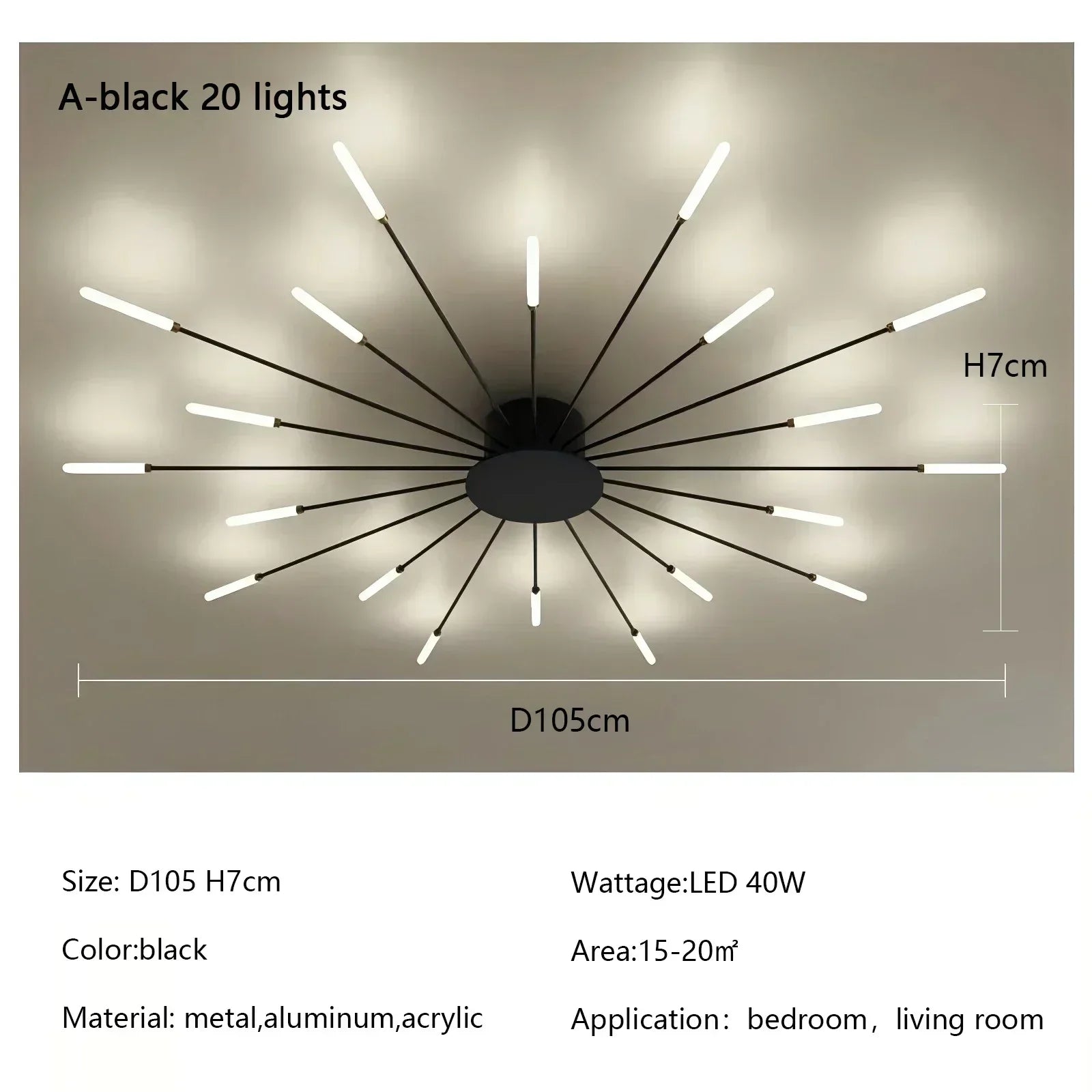 Modern Firework LED Chandelier for Home Decor