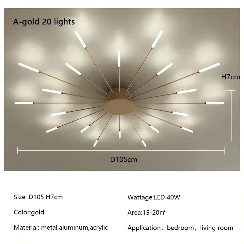 Modern Firework LED Chandelier for Home Decor