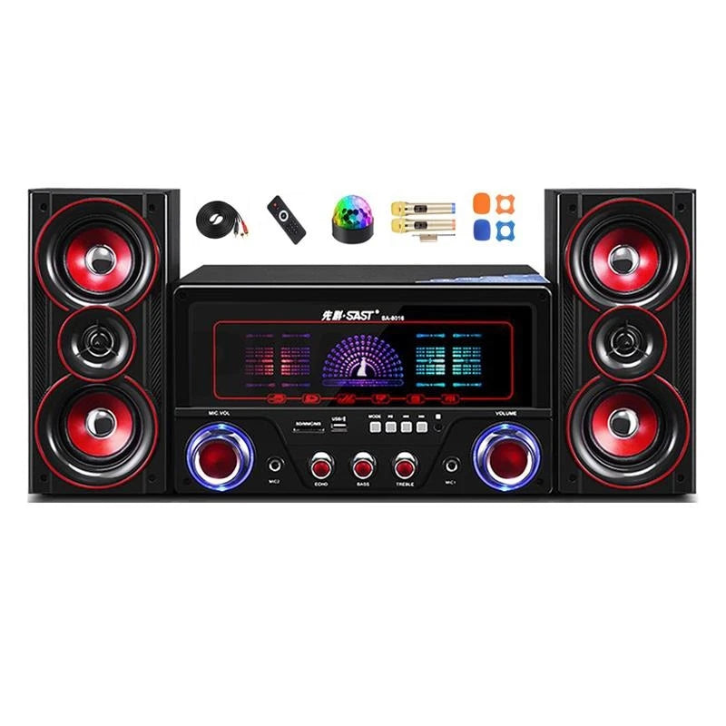 Full Range Bluetooth Speaker Subwoofer Home Audio System Karaoke Home Computer Speaker Remote Control Home Theatre Sound System Audio Set