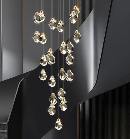 Modern K9 Crystal Pendant Light for Restaurant and Bedroom