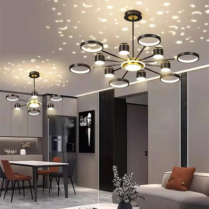 2025 Modern Starry Chandelier Light Fixture with Dimming