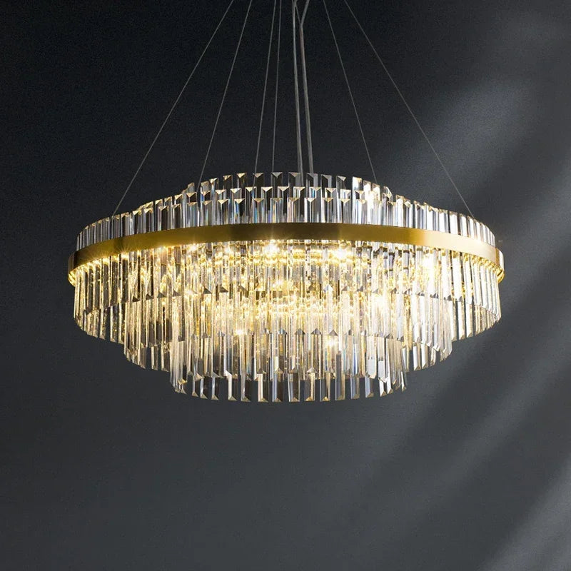 Luxury LED Crystal Chandelier for Living &amp; Dining Rooms