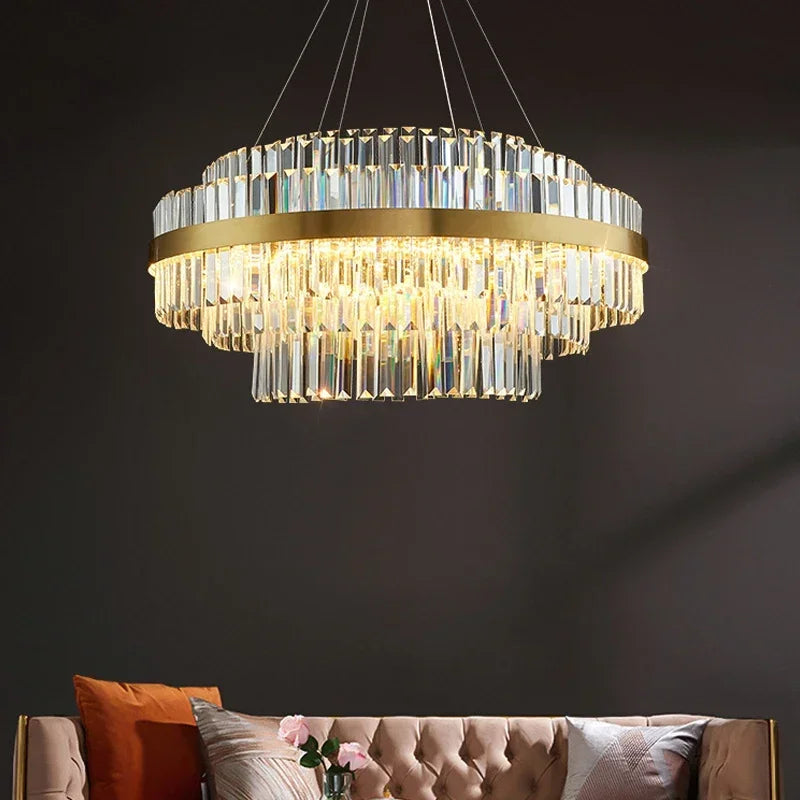 Luxury LED Crystal Chandelier for Living &amp; Dining Rooms