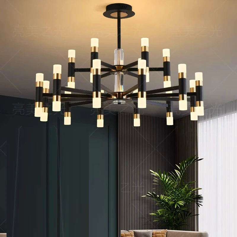 Modern LED Chandelier Pendant Light for Dining Room - Remote Control &amp; APP Functionality