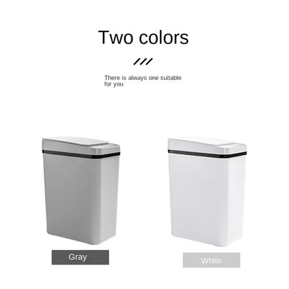 Smart Automatic Sensor Trash Can, 12L Motion Sensor Trash Can, Automatic Rubbish Bin with Smart Sensor, Intelligent Touchless Trash Can Smart Bin, Waterproof for Bedroom Bathroom Toilet Kitchen Office