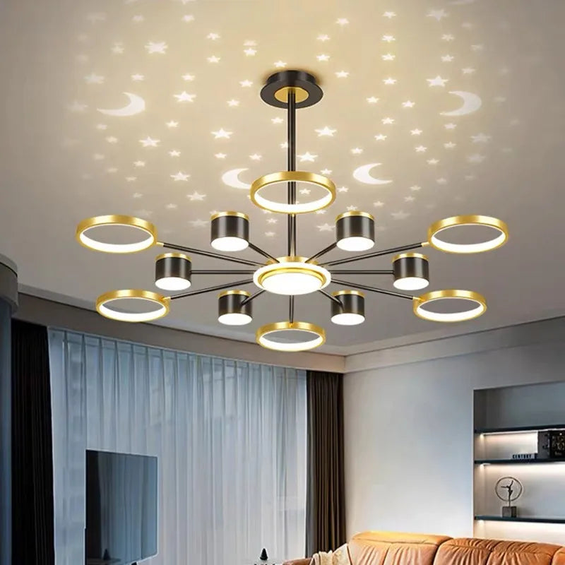 2025 Modern Starry Chandelier Light Fixture with Dimming