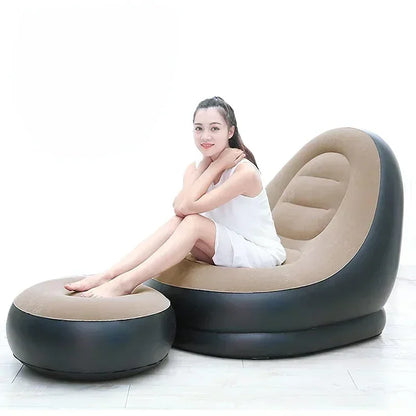 Lazy Couch Inflatable Foldable Recliner Sofa Bed