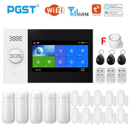 PGST PG-107 Wireless Home Security System with App Control and Real Time Phone Notification.