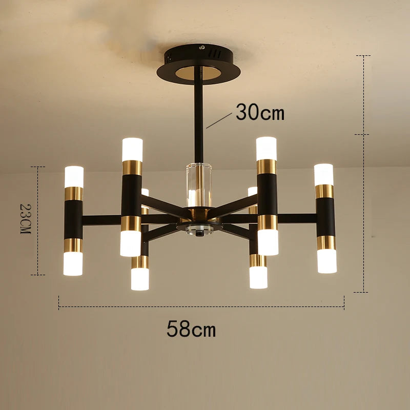 Modern LED Chandelier Pendant Light for Dining Room - Remote Control &amp; APP Functionality