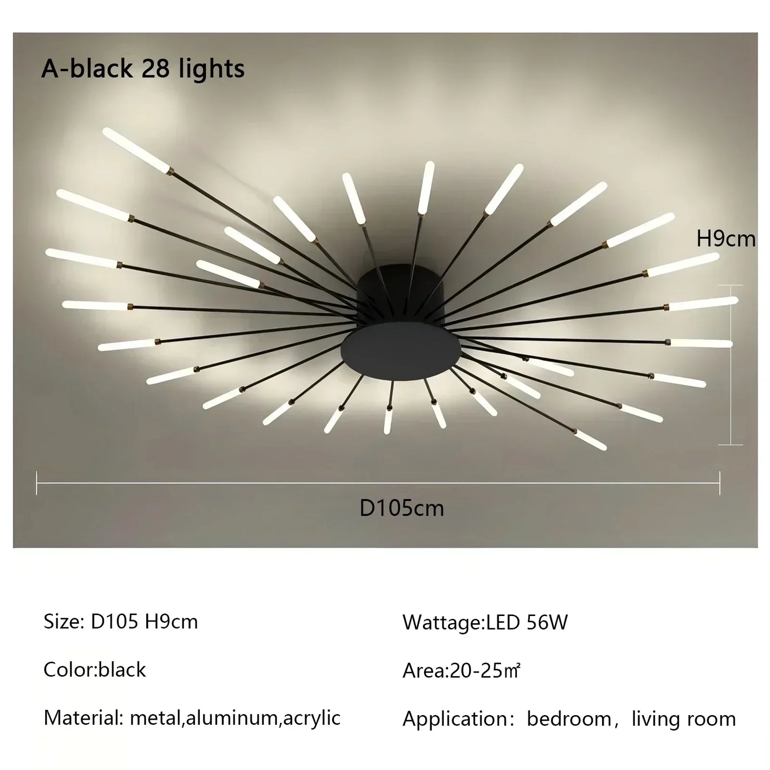 Modern Firework LED Chandelier for Home Decor