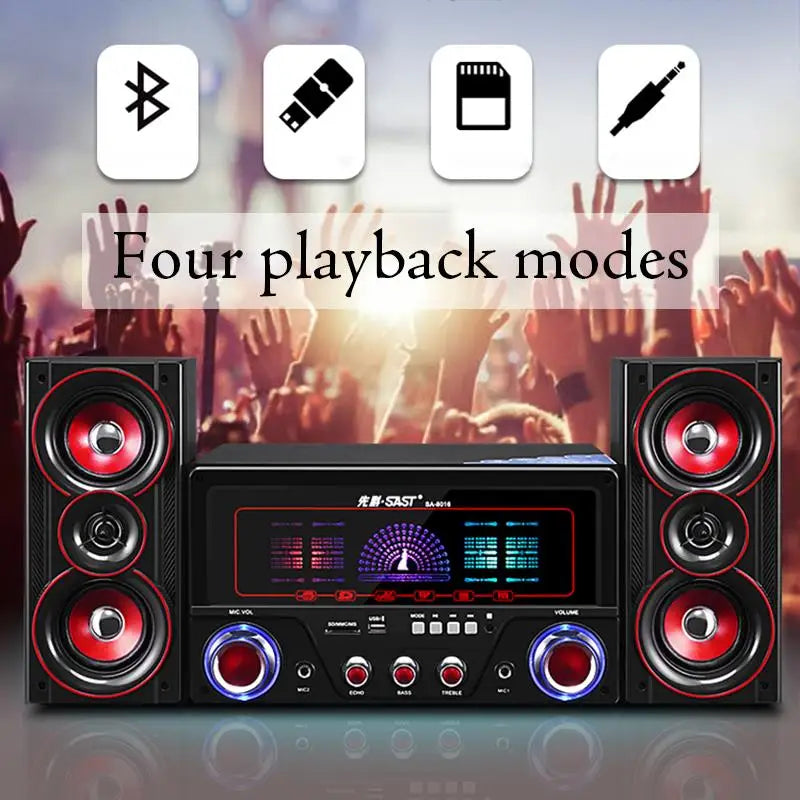 Full Range Bluetooth Speaker Subwoofer Home Audio System Karaoke Home Computer Speaker Remote Control Home Theatre Sound System Audio Set