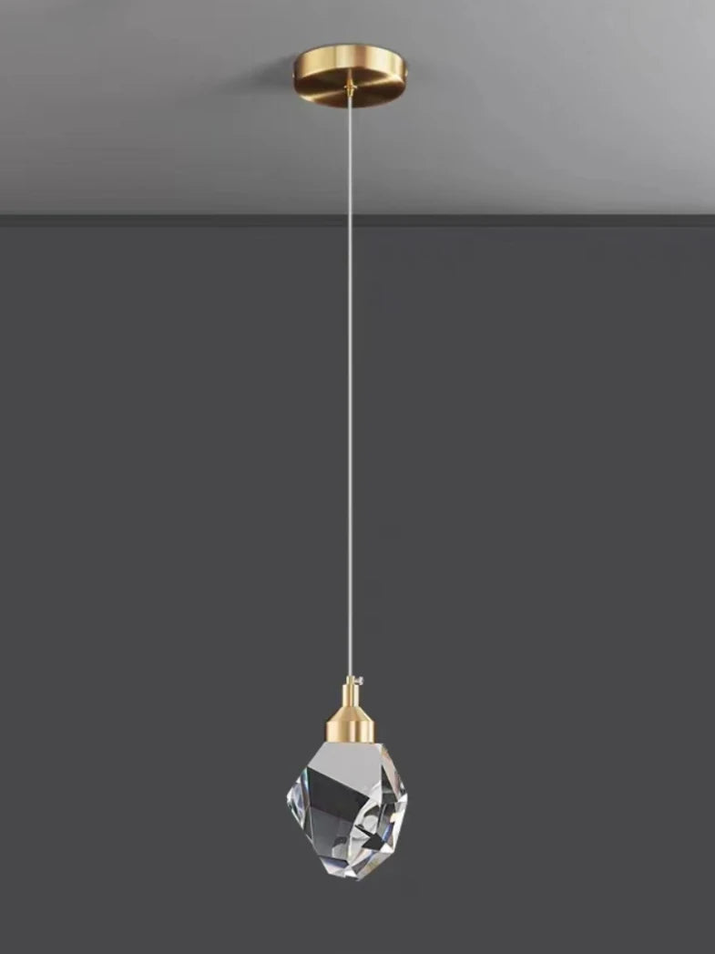 Modern K9 Crystal Pendant Light for Restaurant and Bedroom