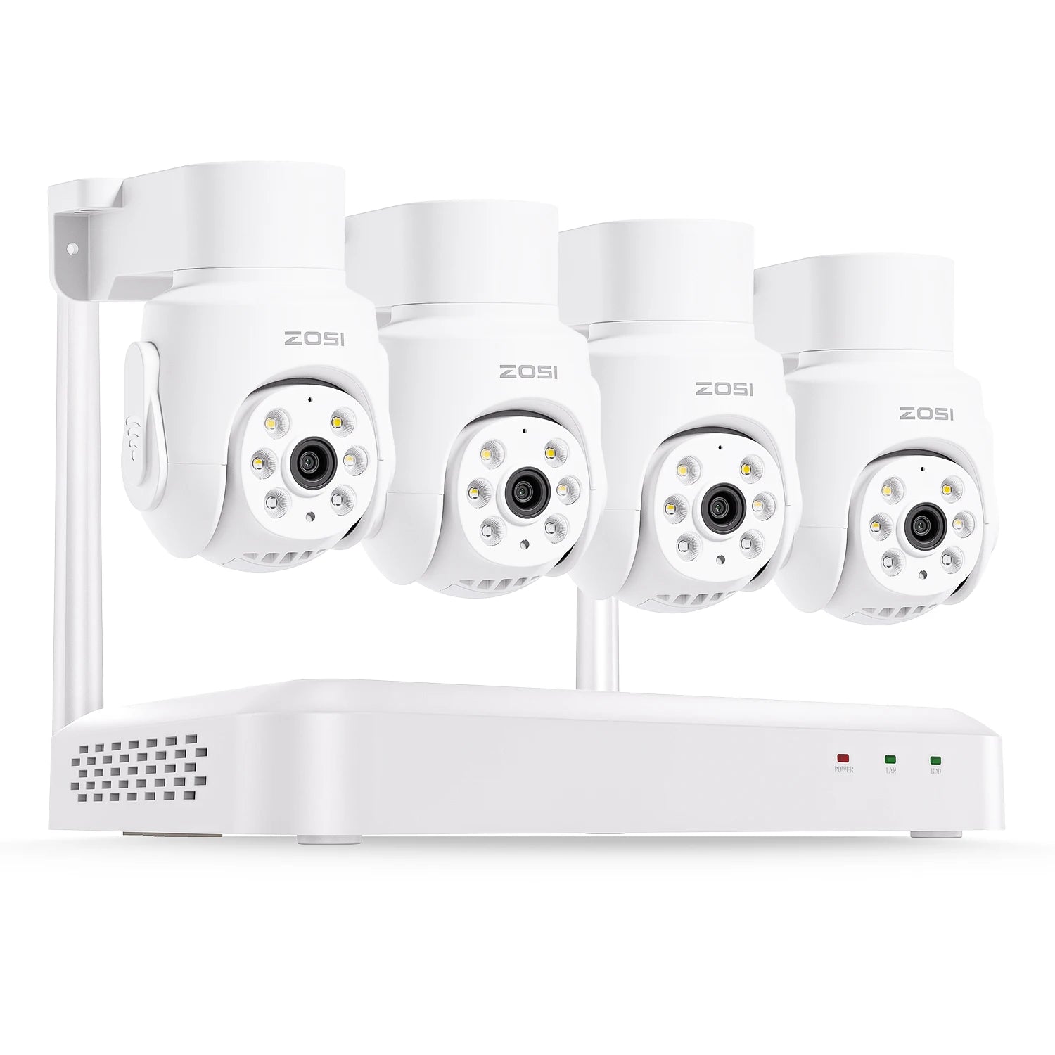 5MP Wireless CCTV Camera System with 4Pcs 5MP Wi-Fi 6 Security Cameras, 8CH 4K WIFI NVR with 1TB HDD, Colour Night Vision, Siren Alarm, Human Auto Tracking, 2-Way Audio