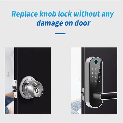 Smart Fingerprint Door Lock App Remote Control Keyless WIFI Digital Touchscreen Lock NFC IP67 Waterproof with 2 IC Cards