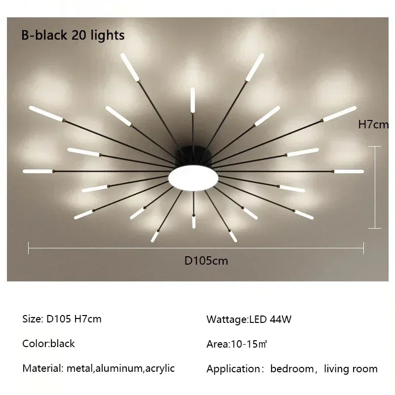 Modern Firework LED Chandelier for Home Decor