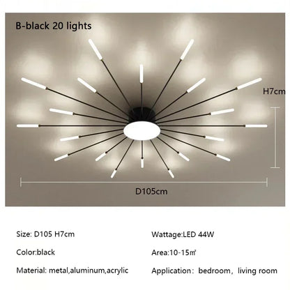 Modern Firework LED Chandelier for Home Decor