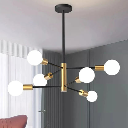 Modern Sputnik Black LED Chandelier - Indoor Lighting