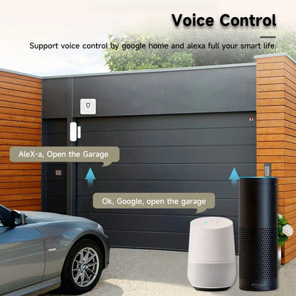 Smart Garage Door Opener with Sensor, Google &amp; Alexa Voice control with App