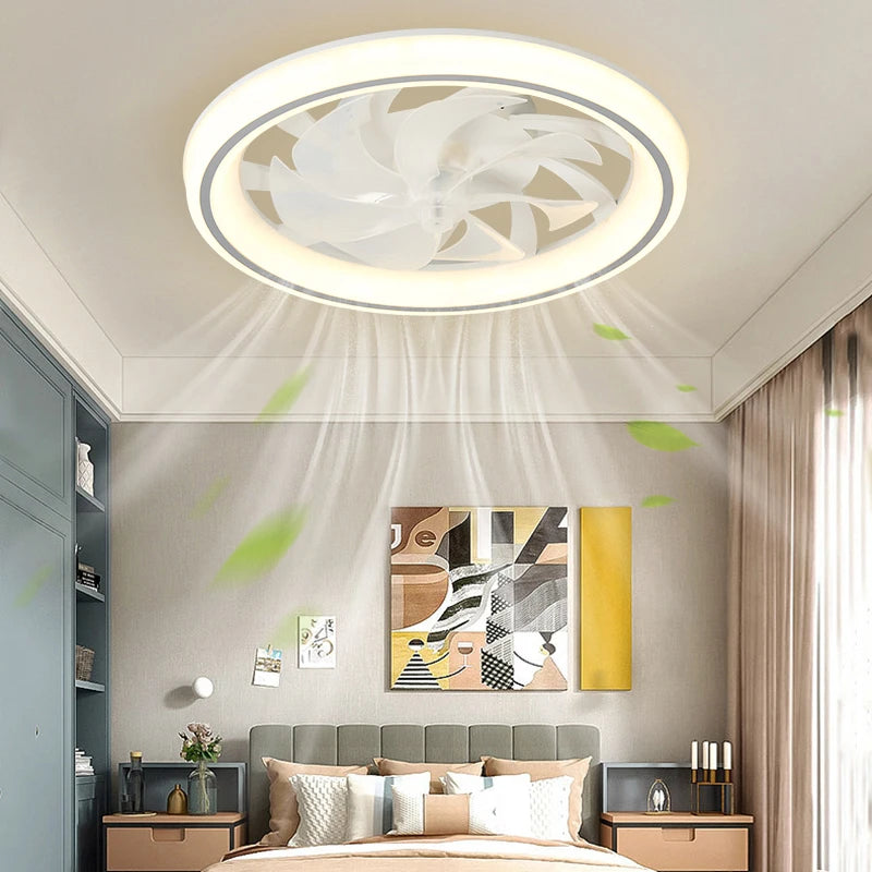 Modern LED Ceiling Fan Light with Remote Control