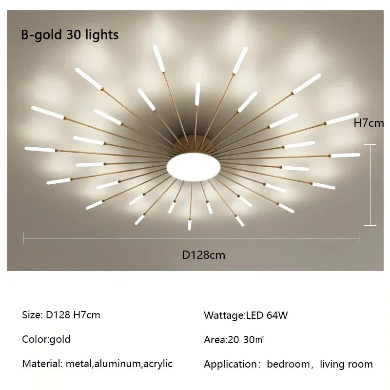 Modern Firework LED Chandelier for Home Decor