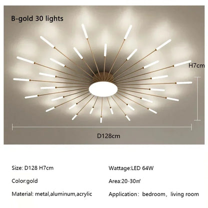 Modern Firework LED Chandelier for Home Decor