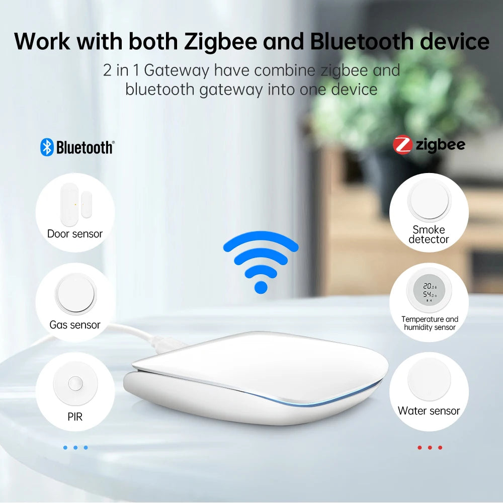 AVATTO Tuya Smart Wireless Zigbee &amp; Bluetooth Gateway Multi-mode Hub Smart Life APP Remote Control Work with Alexa Google Home