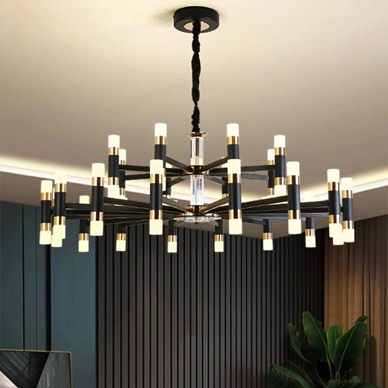 Modern LED Chandelier Pendant Light for Dining Room - Remote Control &amp; APP Functionality