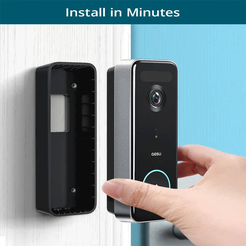 Video Doorbell Wireless, 5MP UHD, No Monthly Fee, Triple Motion Detection Doorbell Camera with 2.4/5 GHz WiFi, 180-Day Battery Life, 2-Month Local Storage, WiFi Homebase, Works with Alexa