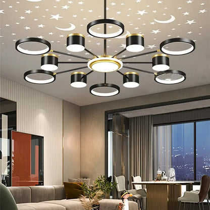 2025 Modern Starry Chandelier Light Fixture with Dimming