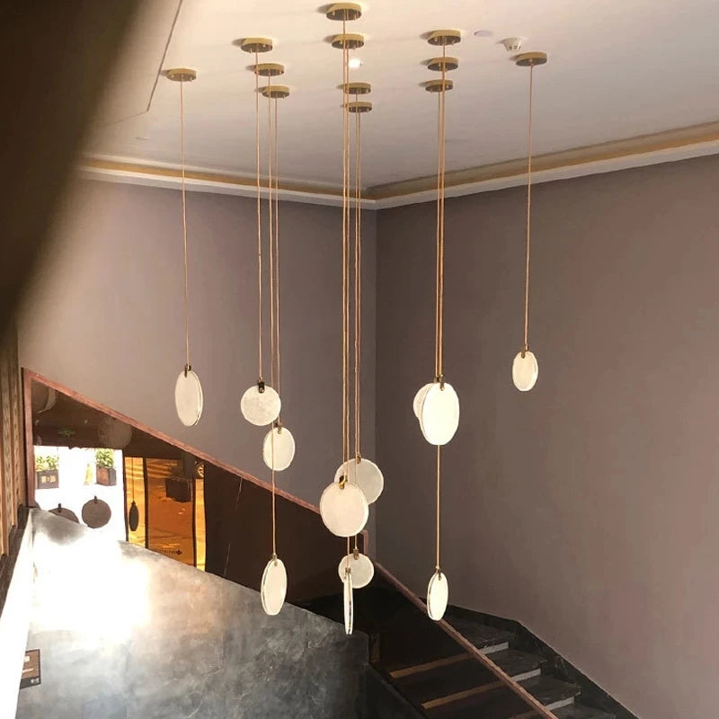 Modern LED Imitation Marble Ceiling Pendant Lamp