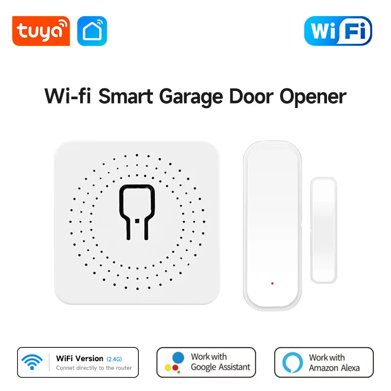 Smart Garage Door Opener with Sensor, Google &amp; Alexa Voice control with App