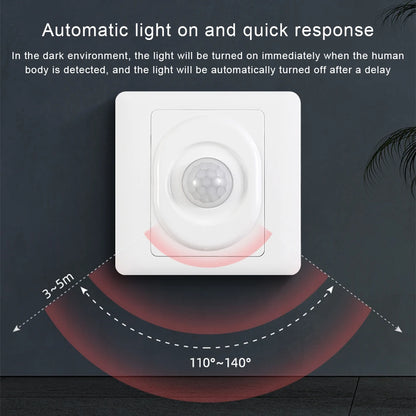 220V Indoor/ Outdoor LED Motion Sensor Light Switch