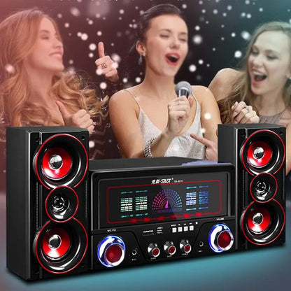 Full Range Bluetooth Speaker Subwoofer Home Audio System Karaoke Home Computer Speaker Remote Control Home Theatre Sound System Audio Set