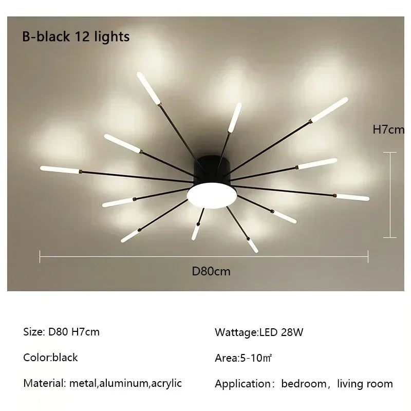 Modern Firework LED Chandelier for Home Decor