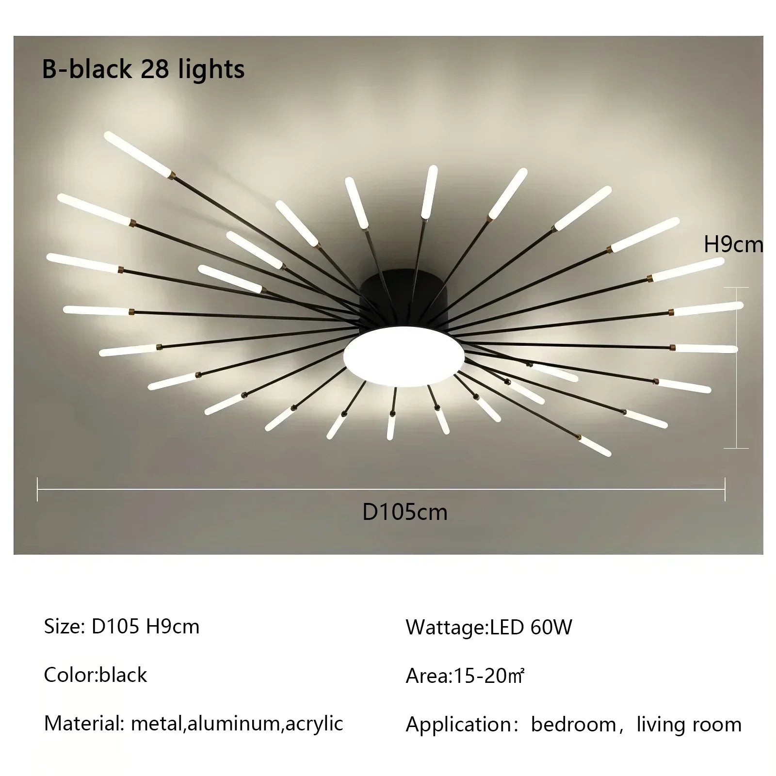 Modern Firework LED Chandelier for Home Decor