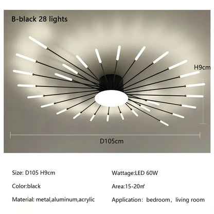 Modern Firework LED Chandelier for Home Decor