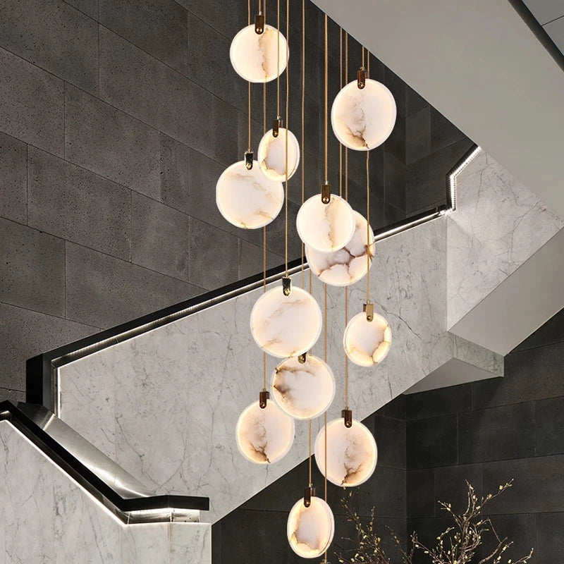 Modern LED Imitation Marble Ceiling Pendant Lamp