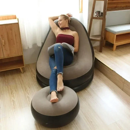 Lazy Couch Inflatable Foldable Recliner Sofa Bed