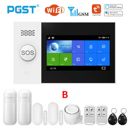 PGST PG-107 Wireless Home Security System with App Control and Real Time Phone Notification.