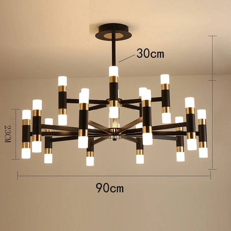 Modern LED Chandelier Pendant Light for Dining Room - Remote Control &amp; APP Functionality