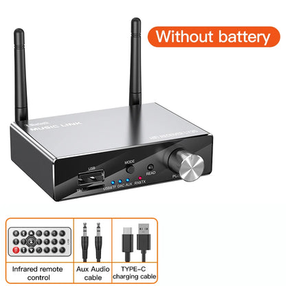 6 IN 1 Digital to Analog Converter Bluetooth 5.3 Receiver Transmitter Optical Coaxial AUX RCA USB TF DAC Wireless Audio Adapter