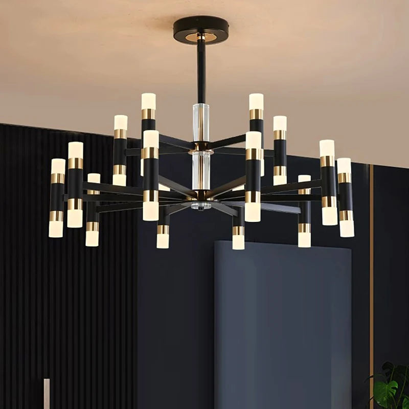 Modern LED Chandelier Pendant Light for Dining Room - Remote Control &amp; APP Functionality