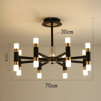 Modern LED Chandelier Pendant Light for Dining Room - Remote Control &amp; APP Functionality